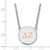 LogoArt Delta Zeta Necklace - Sterling Silver Rhodium-Plated Sorority Greek Letters Large Color Enamel Pendant 18 Inch - SS028DZ-18 - View 2