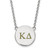 LogoArt Kappa Delta Necklace - Sterling Silver Rhodium-Plated Sorority Greek Letters Large Color Enamel Pendant 18 Inch - SS028KD-18
