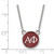 LogoArt Alpha Phi Necklace - Sterling Silver Rhodium-Plated Sorority Greek Letters Small Color Enamel Pendant 18 Inch - SS029APH-18 - View 2