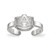 LogoArt Auburn University Toe Ring - Sterling Silver Rhodium-Plated, 2 mm