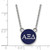 LogoArt Alpha Xi Delta Necklace - Sterling Silver Rhodium-Plated Sorority Greek Letters Small Color Enamel Pendant 18 Inch - View 2