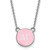 LogoArt Delta Gamma Necklace - Sterling Silver Rhodium-Plated Sorority Greek Letters Small Color Enamel Pendant 18 Inch - SS029DG-18