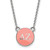 LogoArt Delta Zeta Necklace - Sterling Silver Rhodium-Plated Sorority Greek Letters Small Color Enamel Pendant 18 Inch - SS029DZ-18