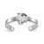 LogoArt Florida State University Toe Ring - Sterling Silver Rhodium-Plated F-S, 2 mm