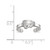 LogoArt Kansas State University Toe Ring - Sterling Silver Rhodium-Plated Wildcat, 2 mm - View 5