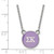 LogoArt Sigma Kappa Necklace - Sterling Silver Rhodium-Plated Sorority Greek Letters Small Color Enamel Pendant 18 Inch - SS029SKP-18 - View 2