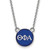 LogoArt Theta Phi Alpha Necklace - Sterling Silver Rhodium-Plated Sorority Greek Letters Small Color Enamel Pendant 18 Inch - SS029TPA-18