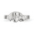 LogoArt University of Iowa Toe Ring - Sterling Silver Rhodium-Plated Hawk, 2 mm - View 4