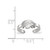 LogoArt University of Iowa Toe Ring - Sterling Silver Rhodium-Plated Hawk, 2 mm - View 5