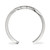 LogoArt University of Wisconsin Toe Ring - Sterling Silver Rhodium-Plated Letter W, 2 mm - View 2