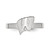 LogoArt University of Wisconsin Toe Ring - Sterling Silver Rhodium-Plated Letter W, 2 mm - View 4