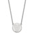 LogoArt Villanova University Necklace - Sterling Silver Rhodium-Plated Letter V Large Disc 18 Inch