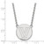 LogoArt Villanova University Necklace - Sterling Silver Rhodium-Plated Letter V Large Disc 18 Inch - View 2