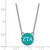 LogoArt Zeta Tau Alpha Necklace - Sterling Silver Rhodium-Plated Sorority Greek Letters Small Color Enamel Pendant 18 Inch - SS029ZTA-18 - View 2