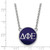 LogoArt Delta Phi Epsilon Necklace - Sterling Silver Rhodium-Plated Sorority Greek Letters Large Color Enamel Pendant 18 Inch - SS030DPH-18 - View 2