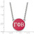 LogoArt Gamma Phi Beta Necklace - Sterling Silver Rhodium-Plated Sorority Greek Letters Large Color Enamel Pendant 18 Inch - SS030GPB-18 - View 2