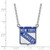 LogoArt New York Rangers Necklace - Sterling Silver Rhodium-Plated Large Enameled Pendant 18 Inch - View 2
