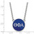 LogoArt Theta Phi Alpha Necklace - Sterling Silver Rhodium-Plated Sorority Greek Letters Large Color Enamel Pendant 18 Inch - SS030TPA-18 - View 2