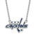 LogoArt Washington Capitals Necklace - Sterling Silver Rhodium-Plated Large Enameled Pendant 18 Inch