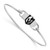 LogoArt Vegas Golden Knights Bracelet - Sterling Silver Small Ctr with Epoxy Wire Bangle
