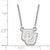 LogoArt University of Colorado Necklace - Sterling Silver Rhodium-Plated C-U Small Pendant 18 Inch - View 2