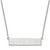 LogoArt St. Louis Blues Necklace - Sterling Silver Rhodium-Plated Small Bar 18 Inch