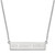 LogoArt New Jersey Devils Necklace - Sterling Silver Rhodium-Plated Small Bar 18 Inch