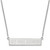 LogoArt New York Rangers Necklace - Sterling Silver Rhodium-Plated Small Bar 18 Inch