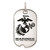 LogoArt U.S. Marine Corps Pendant - Sterling Silver Rhodium-Plated Epoxied Small Dog Tag