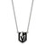 LogoArt Vegas Golden Knights Pendant - Sterling Silver Rhodium-Plated Large Enamel Necklac