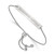 LogoArt Washington Capitals Bracelet - Sterling Silver Rhodium-Plated Small Bar Adjustable 9 Inch