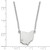 LogoArt Miami University Necklace - Sterling Silver Rhodium-Plated Ohio Shape 18 Inch - View 2