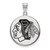 LogoArt Chicago Blackhawks Pendant - Sterling Silver Rhodium-Plated Large Enameled Disc