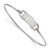 LogoArt University of Southern California Bracelet - Sterling Silver Rhodium-Plated U-S-C Small Center 7 Inch Wire Bangle