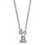LogoArt Alpha Epsilon Phi Necklace - Sterling Silver Rhodium-Plated Sorority Symbol Extra Small Pendant 18 Inch