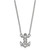 LogoArt Alpha Sigma Tau Necklace - Sterling Silver Rhodium-Plated Sorority Symbol Extra Small Pendant 18 Inch