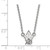 LogoArt Alpha Phi Necklace - Sterling Silver Rhodium-Plated Sorority Symbol Extra Small Pendant 18 Inch - View 2