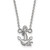 LogoArt Delta Gamma Necklace - Sterling Silver Rhodium-Plated Sorority Symbol Extra Small Pendant 18 Inch