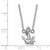 LogoArt Delta Gamma Necklace - Sterling Silver Rhodium-Plated Sorority Symbol Extra Small Pendant 18 Inch - View 2