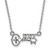 LogoArt Kappa Kappa Gamma Necklace - Sterling Silver Rhodium-Plated Sorority Symbol Extra Small Pendant 18 Inch