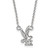 LogoArt Sigma Kappa Necklace - Sterling Silver Rhodium-Plated Sorority Symbol Extra Small Pendant 18 Inch