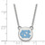 LogoArt University of North Carolina Necklace - Sterling Silver Rhodium-Plated Small Enameled Disc Pendant 18 Inch - View 2