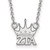 LogoArt Zeta Tau Alpha Necklace - Sterling Silver Rhodium-Plated Sorority Symbol Extra Small Pendant 18 Inch