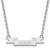 LogoArt Miami University Necklace - Sterling Silver Rhodium-Plated Ohio Small Banner Pendant 18 Inch