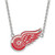LogoArt Detroit Red Wings Necklace - Sterling Silver Rhodium-Plated Large Enameled Pendant 18 Inch