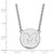 LogoArt University of Michigan Necklace - Sterling Silver Rhodium-Plated Letter M Large Disc 18 Inch - View 2
