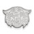 LogoArt Villanova University Lapel Pin - Sterling Silver Rhodium-Plated Wildcat