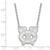 LogoArt Chicago Blackhawks Necklace - Sterling Silver Rhodium-Plated Letter C and Tomahawk Large Pendant 18 Inch - View 2