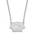 LogoArt Boston Bruins Necklace - Sterling Silver Rhodium-Plated Small Pendant 18 Inch, 19 mm Wide