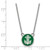 LogoArt Alpha Sigma Tau Necklace - Sterling Silver Rhodium-Plated Sorority Symbol Small Color Enamel Pendant 18 Inch - SS042ALS-18 - View 2